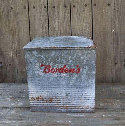 borden metal milk box|Bordens Milk Box .